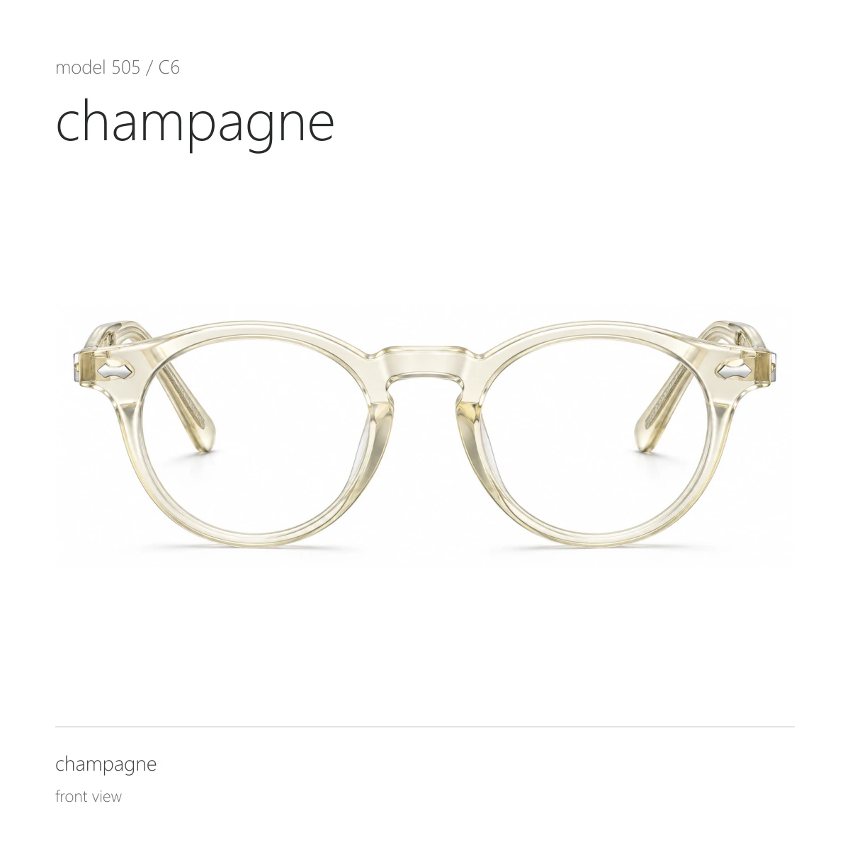 Model 505 in champagne, front view