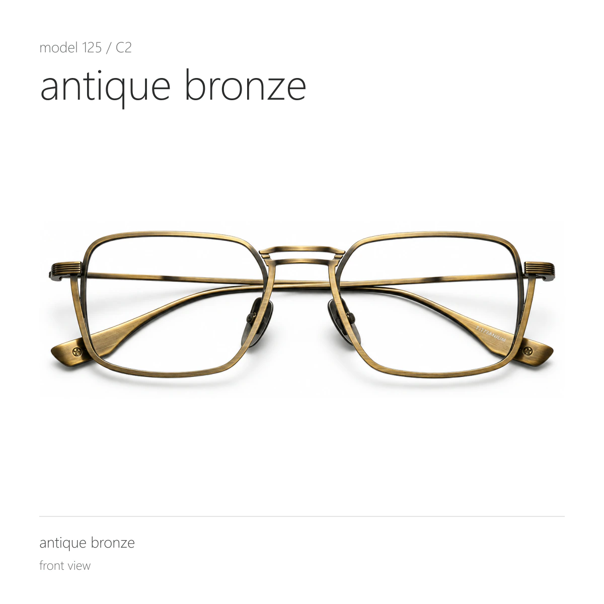 Model 125 in antique bronze, front view