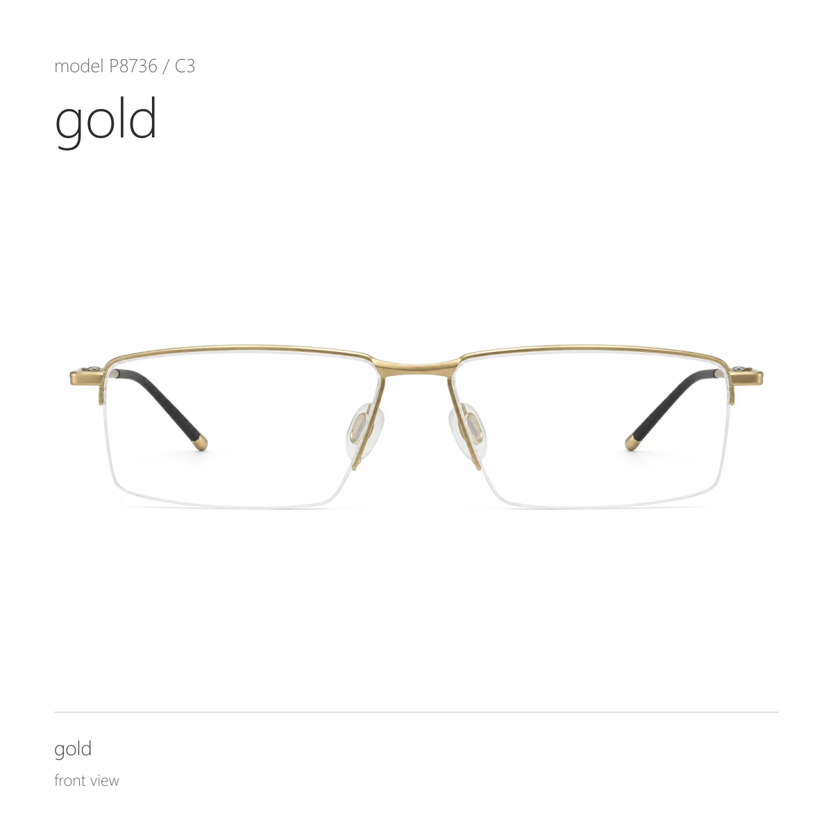 Model P8736 in gold, front view