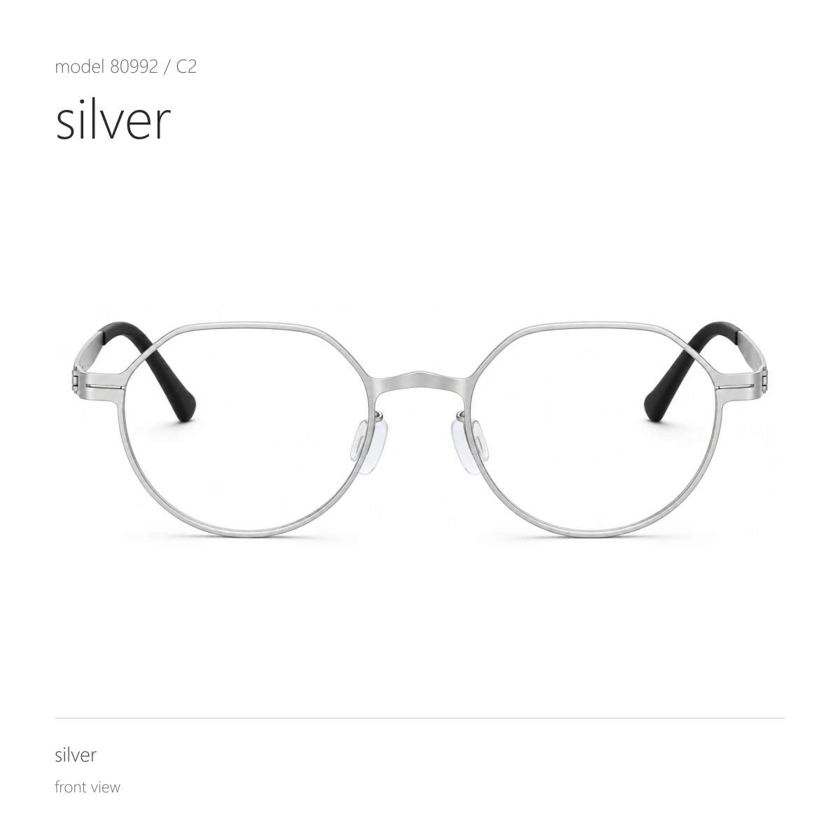 Model 80992 in silver, front view