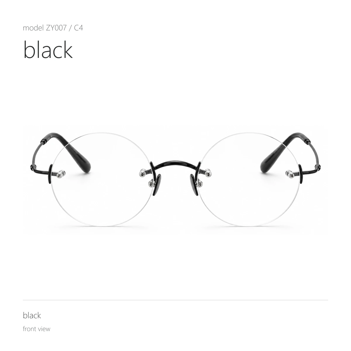 Model ZY007 in black, front view