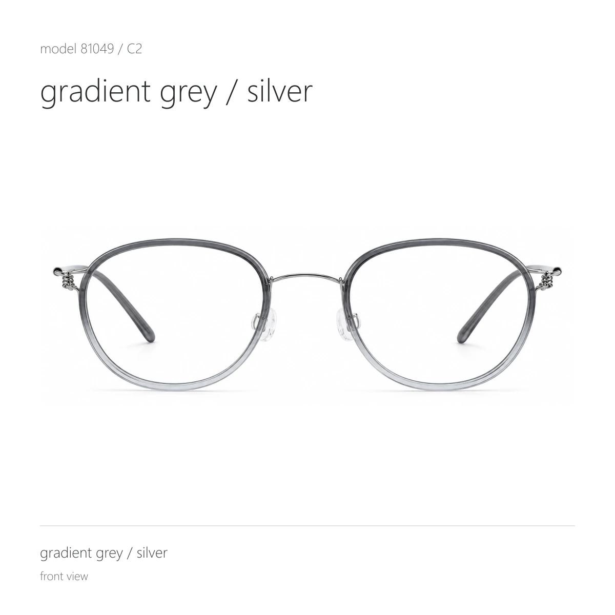 Model 81049 in gradient grey / silver, front view
