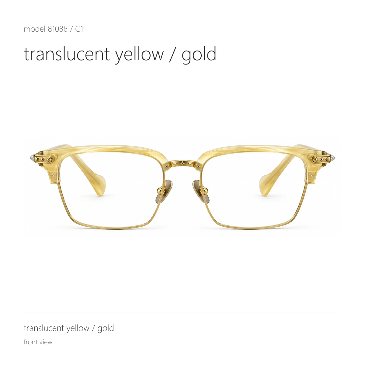 Model 81086 in translucent yellow / gold, front view