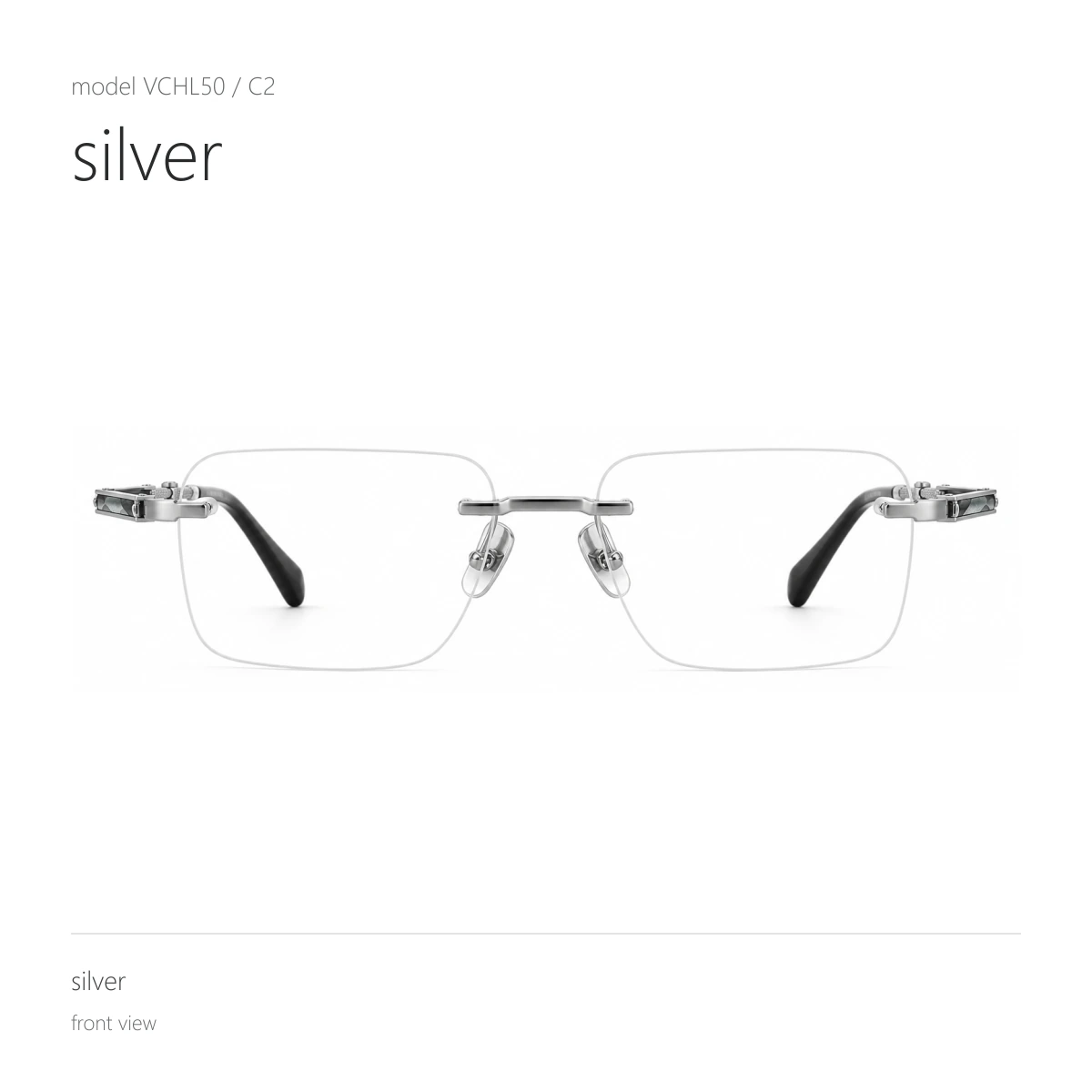 Model VCHL50 in silver, front view