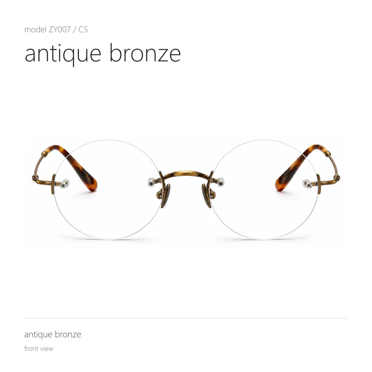 Model ZY007 in antique bronze, front view