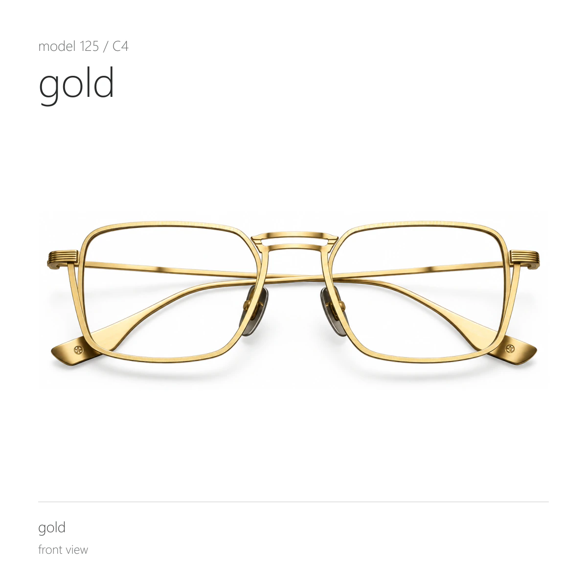 Model 125 in gold, front view
