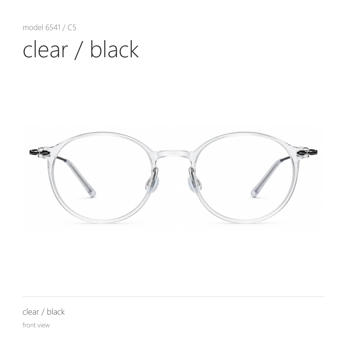 Model 6541 in clear / black, front view