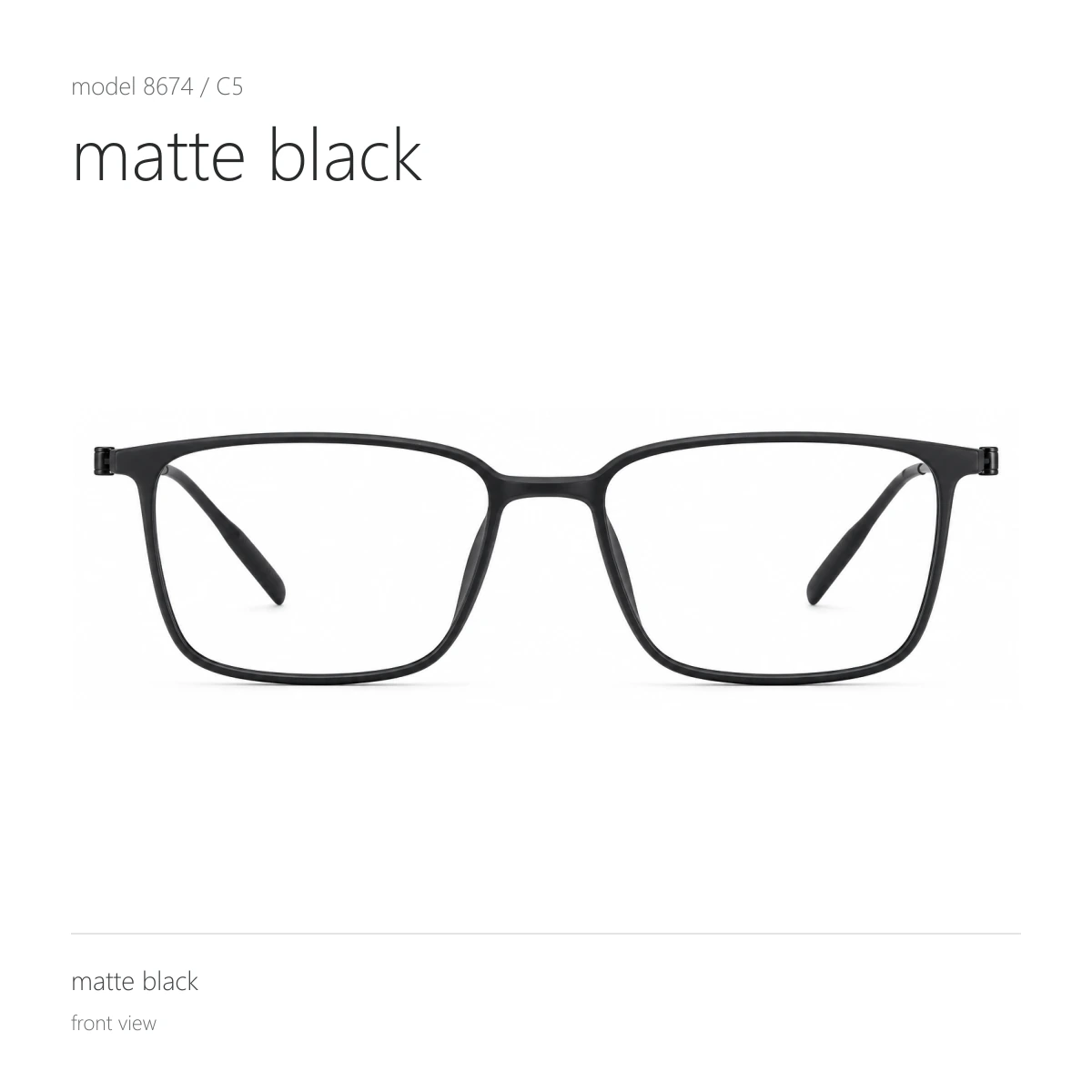 Model 8674 in matte black, front view