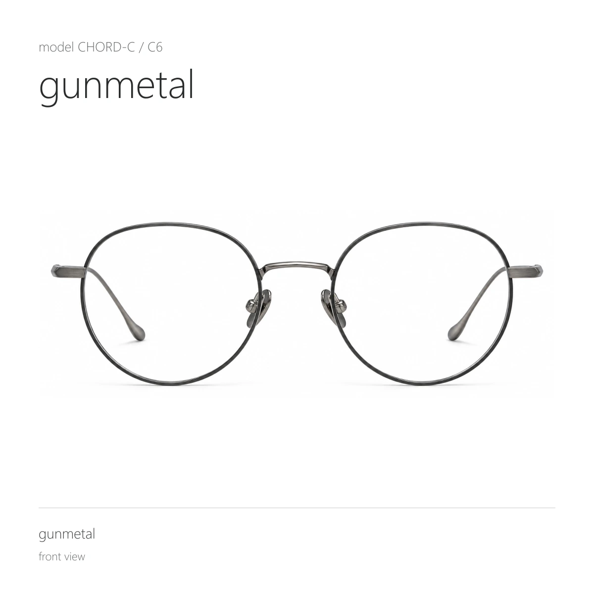 Model CHORD-C in gunmetal, front view