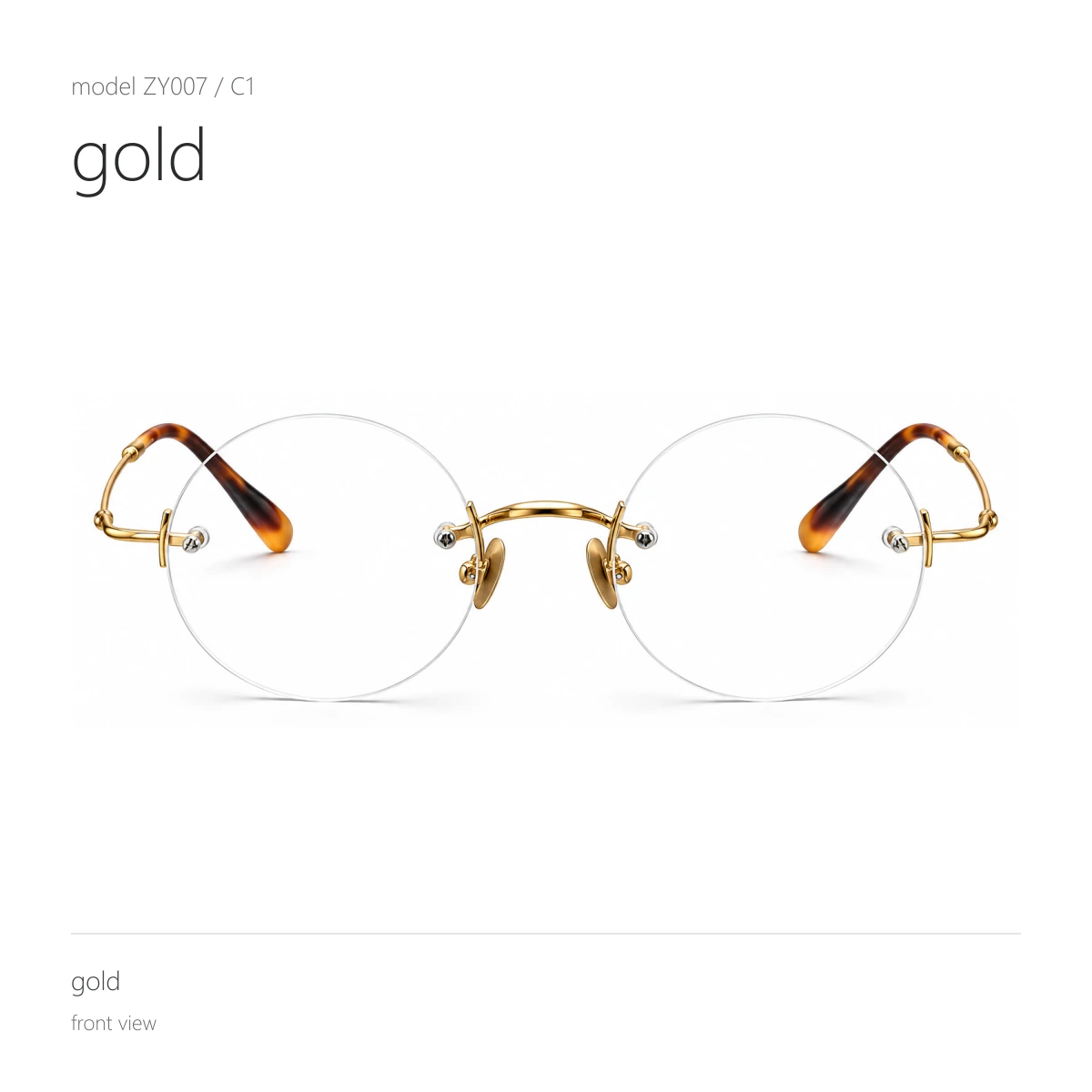 Model ZY007 in gold, front view
