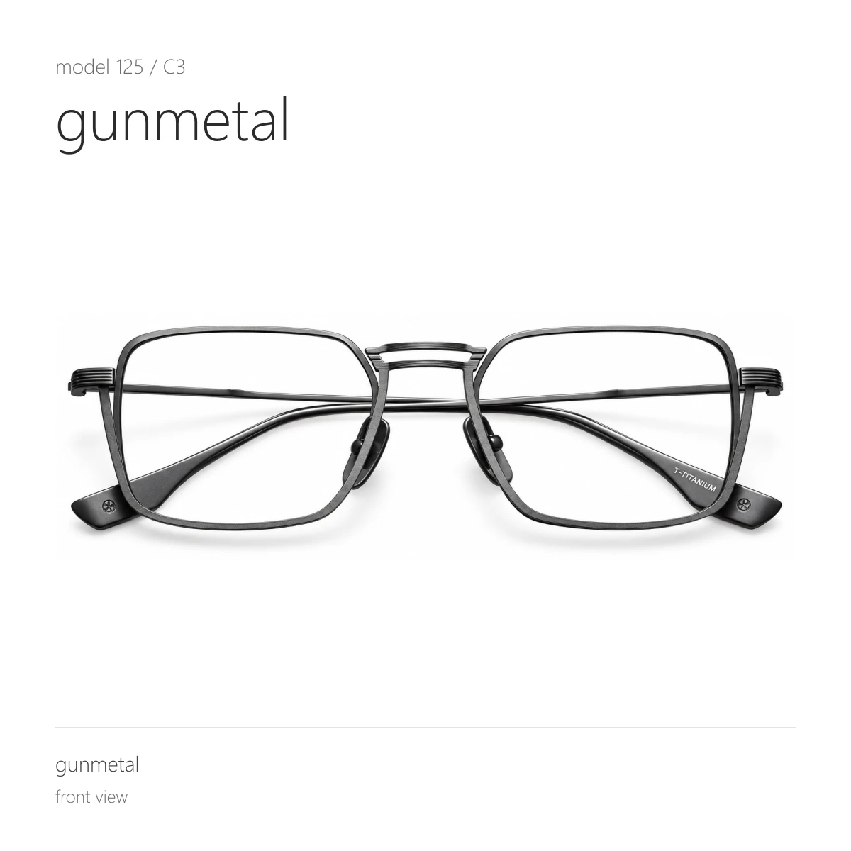 Model 125 in gunmetal, front view