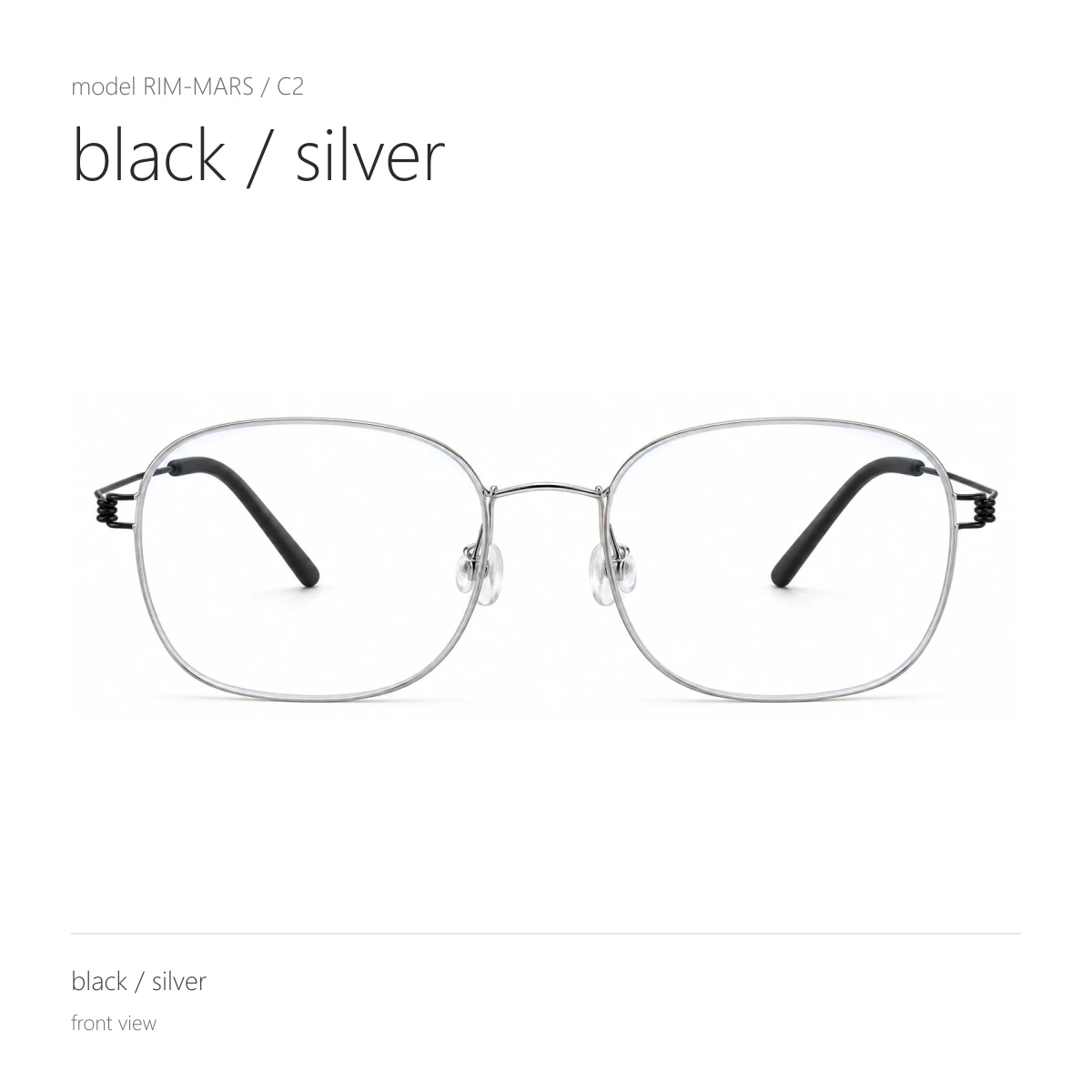 Model RIM-MARS in black / silver, front view
