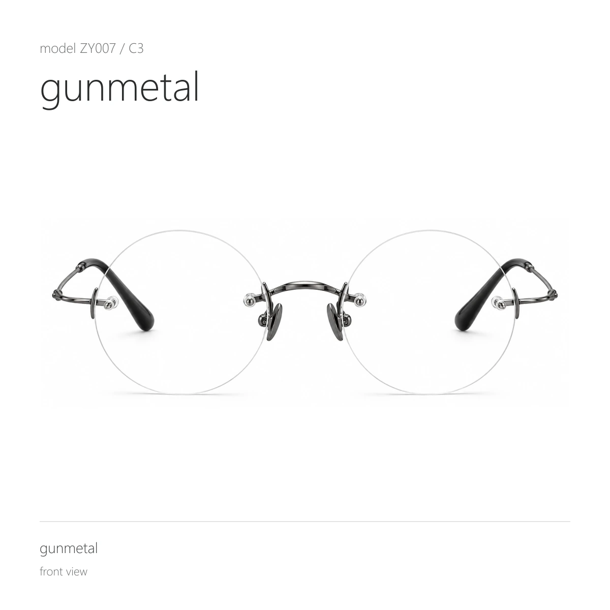 Model ZY007 in gunmetal, front view
