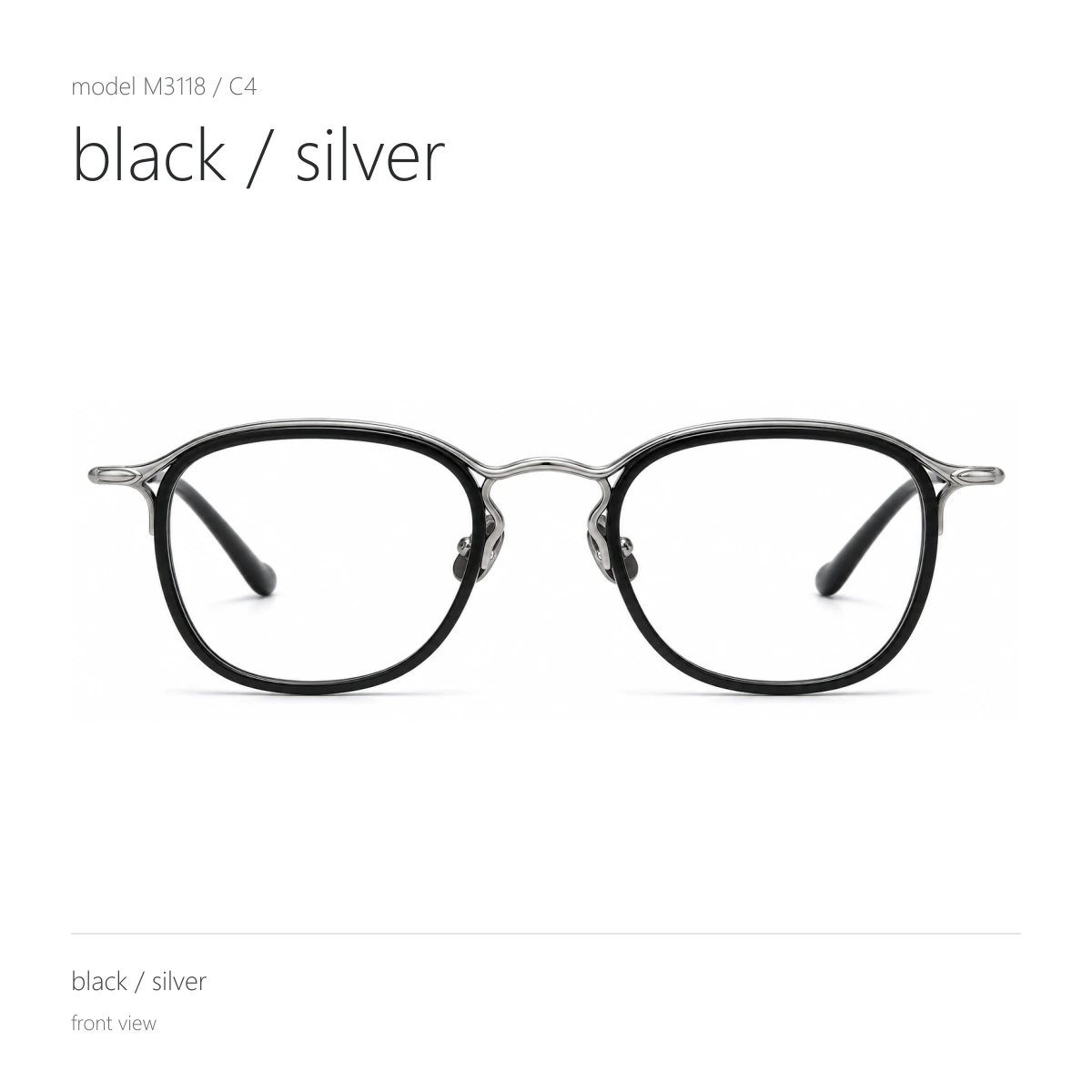 Model M3118 in black / silver, front view
