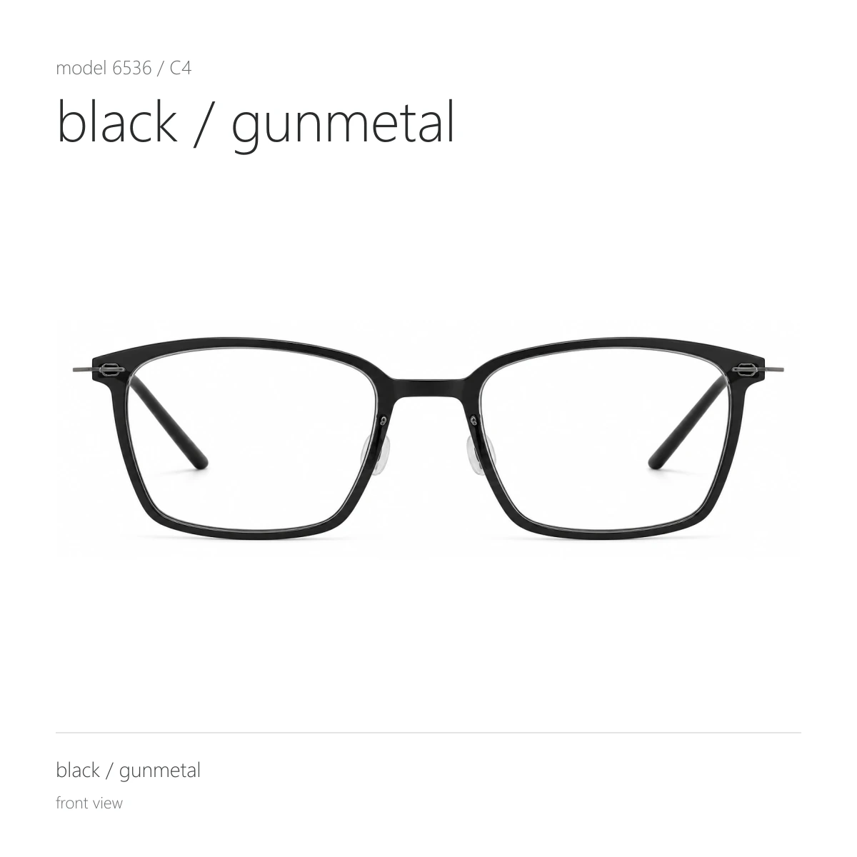Model 6536 in black / gunmetal, front view