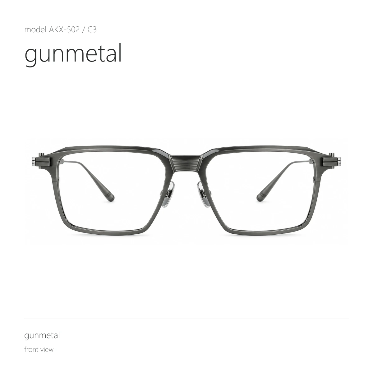 Model AKX-502 in gunmetal, front view