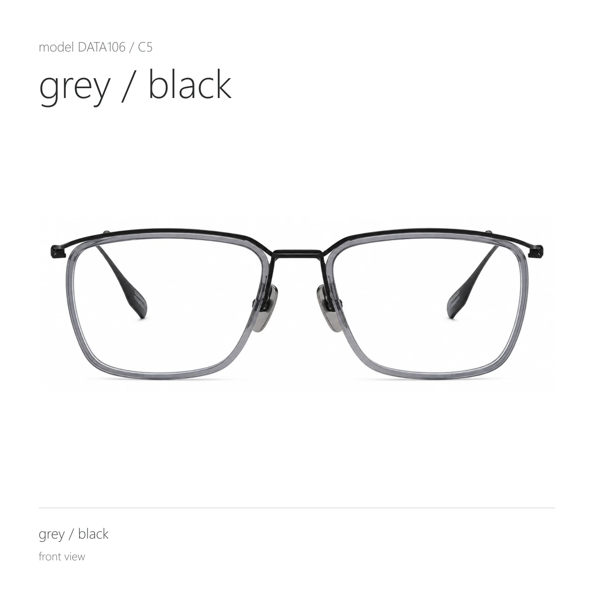 Model DATA106 in grey / black, front view