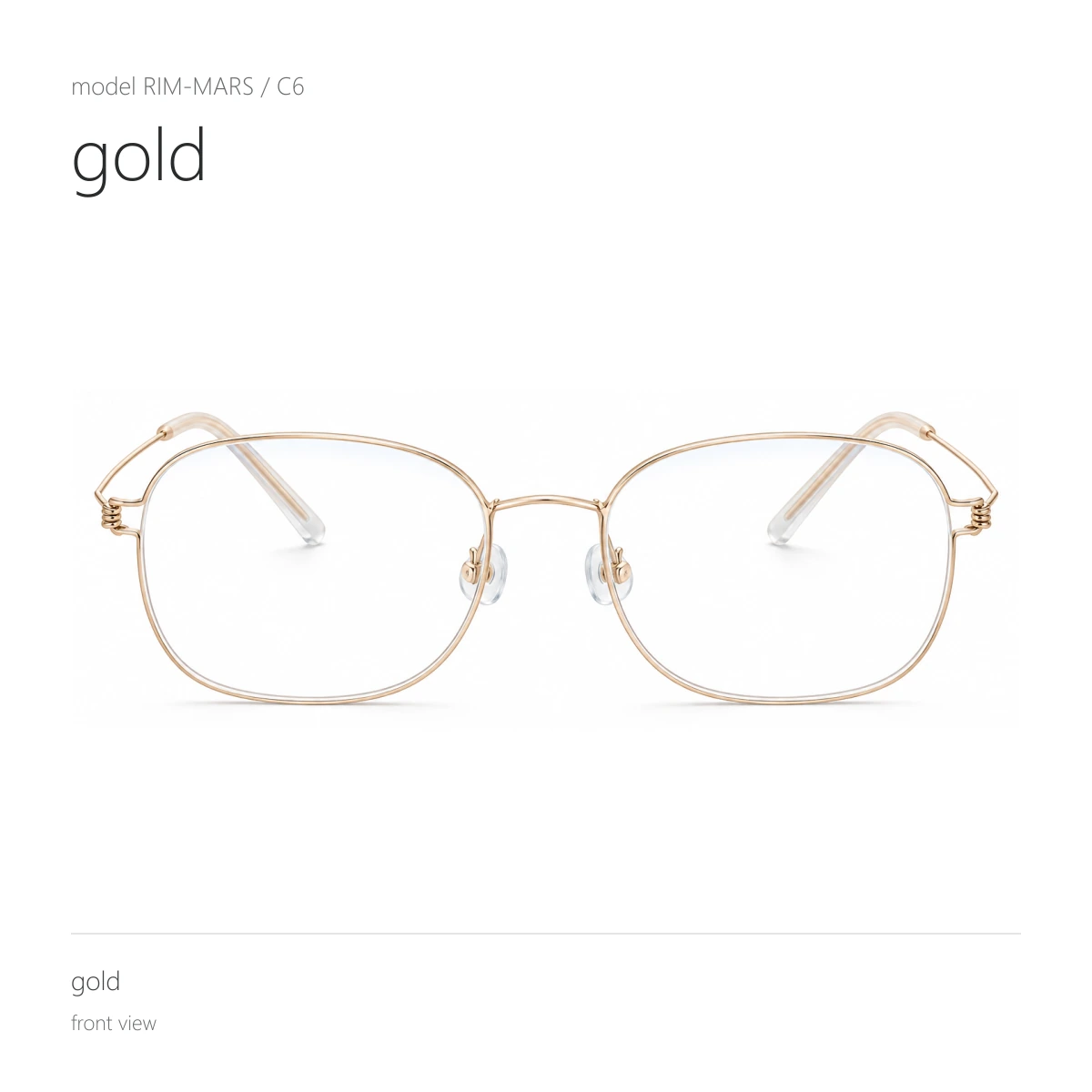 Model RIM-MARS in gold, front view