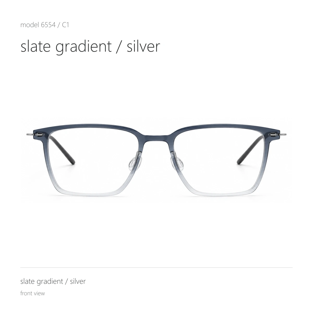 Model 6554 in slate gradient / silver, front view
