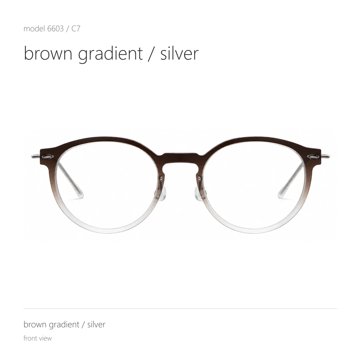 Model 6603 in brown gradient / silver, front view