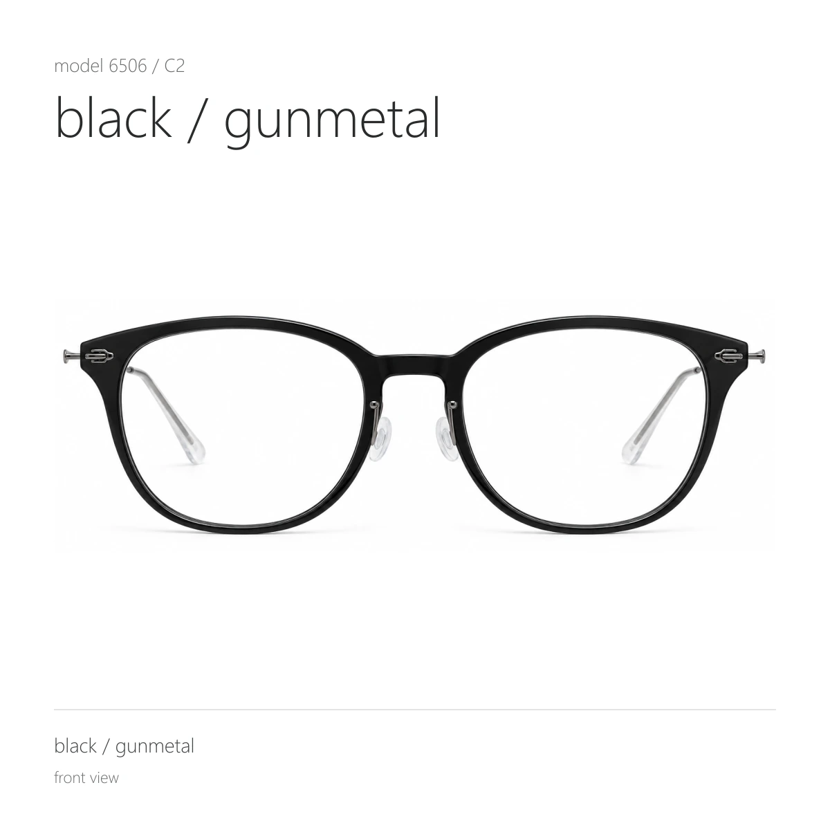 Model 6506 in black / gunmetal, front view
