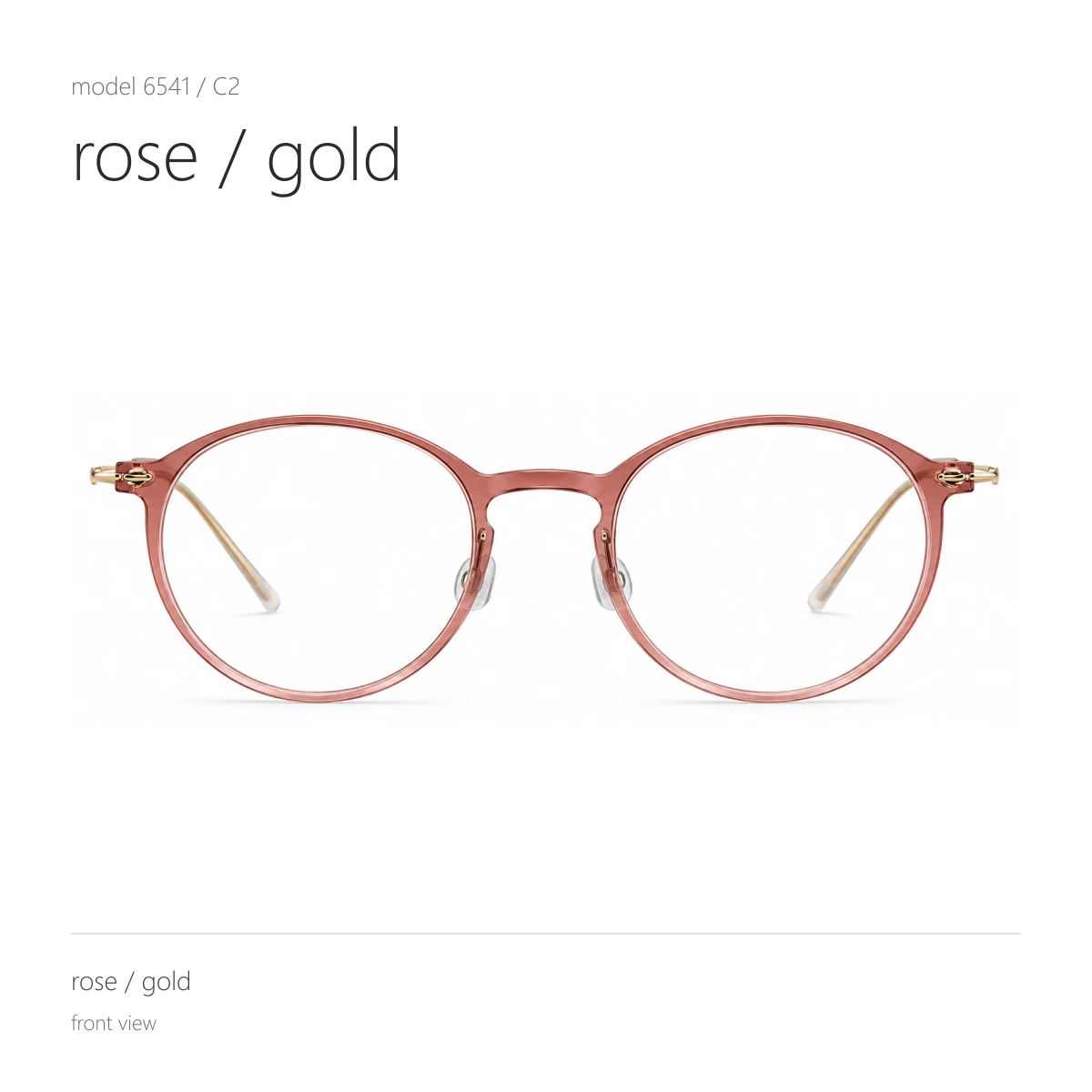 Model 6541 in rose / gold, front view