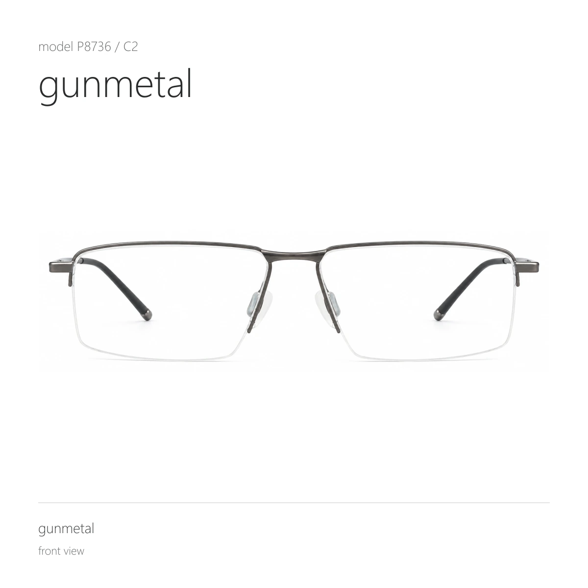 Model P8736 in gunmetal, front view