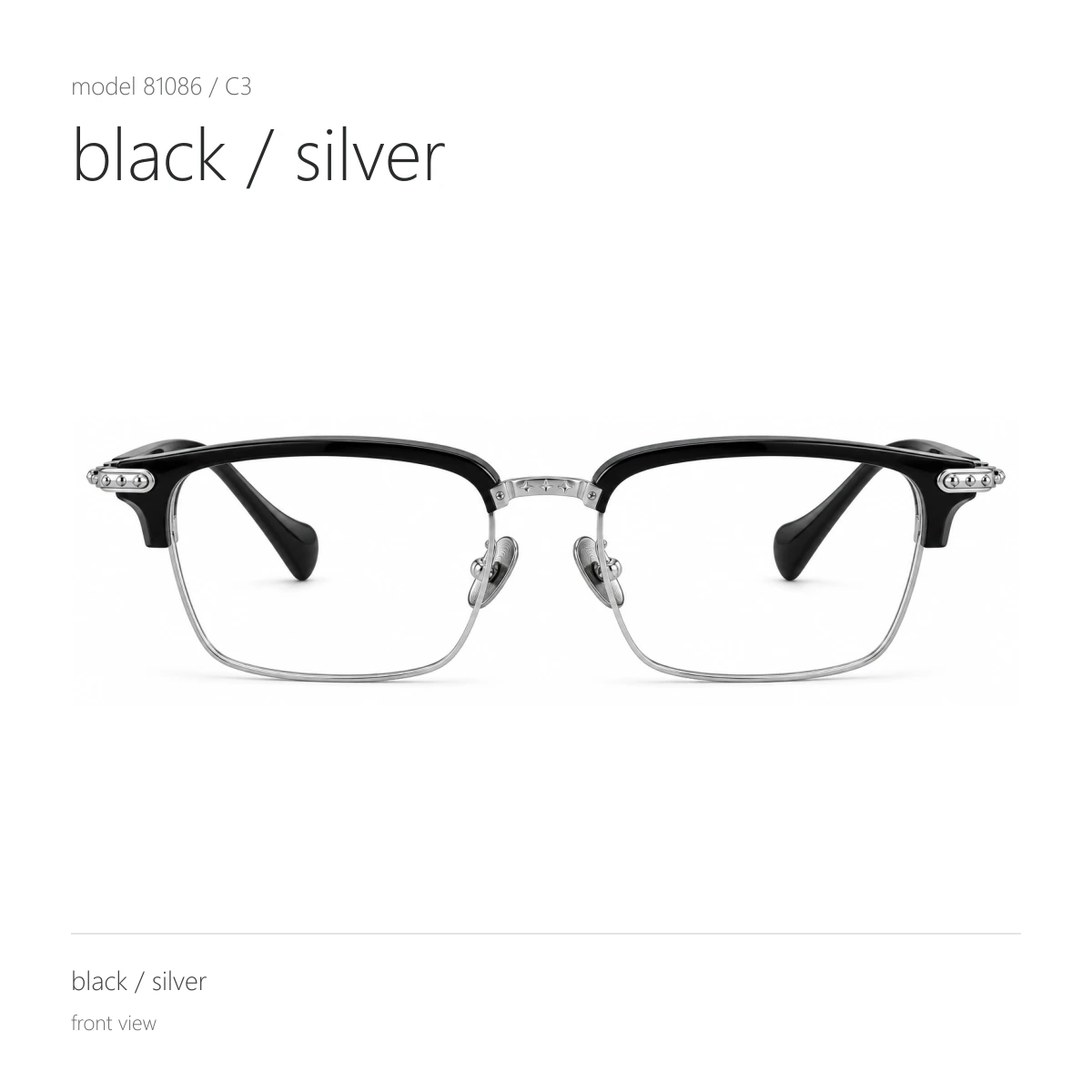 Model 81086 in black / silver, front view