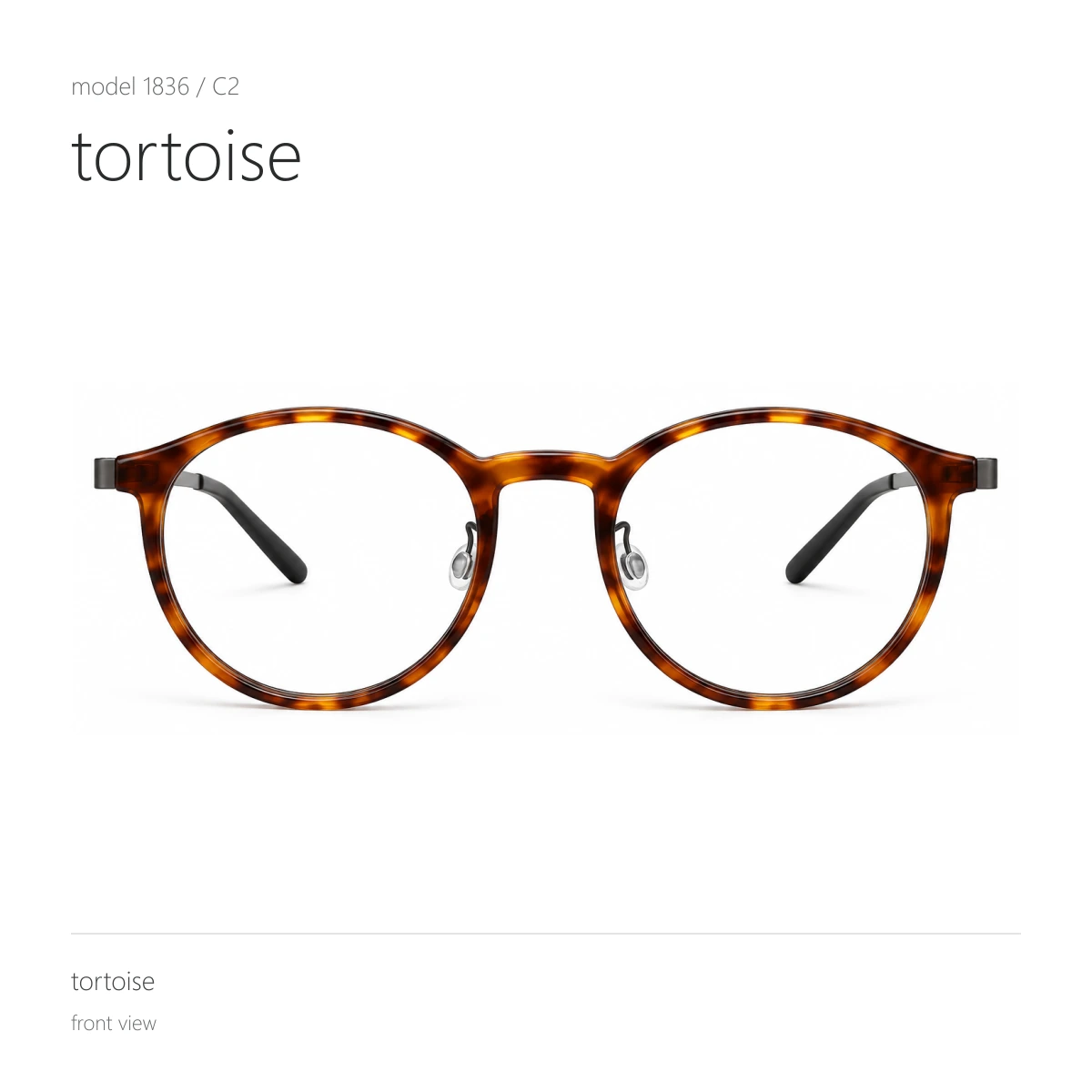 Model 1836 in tortoise, front view