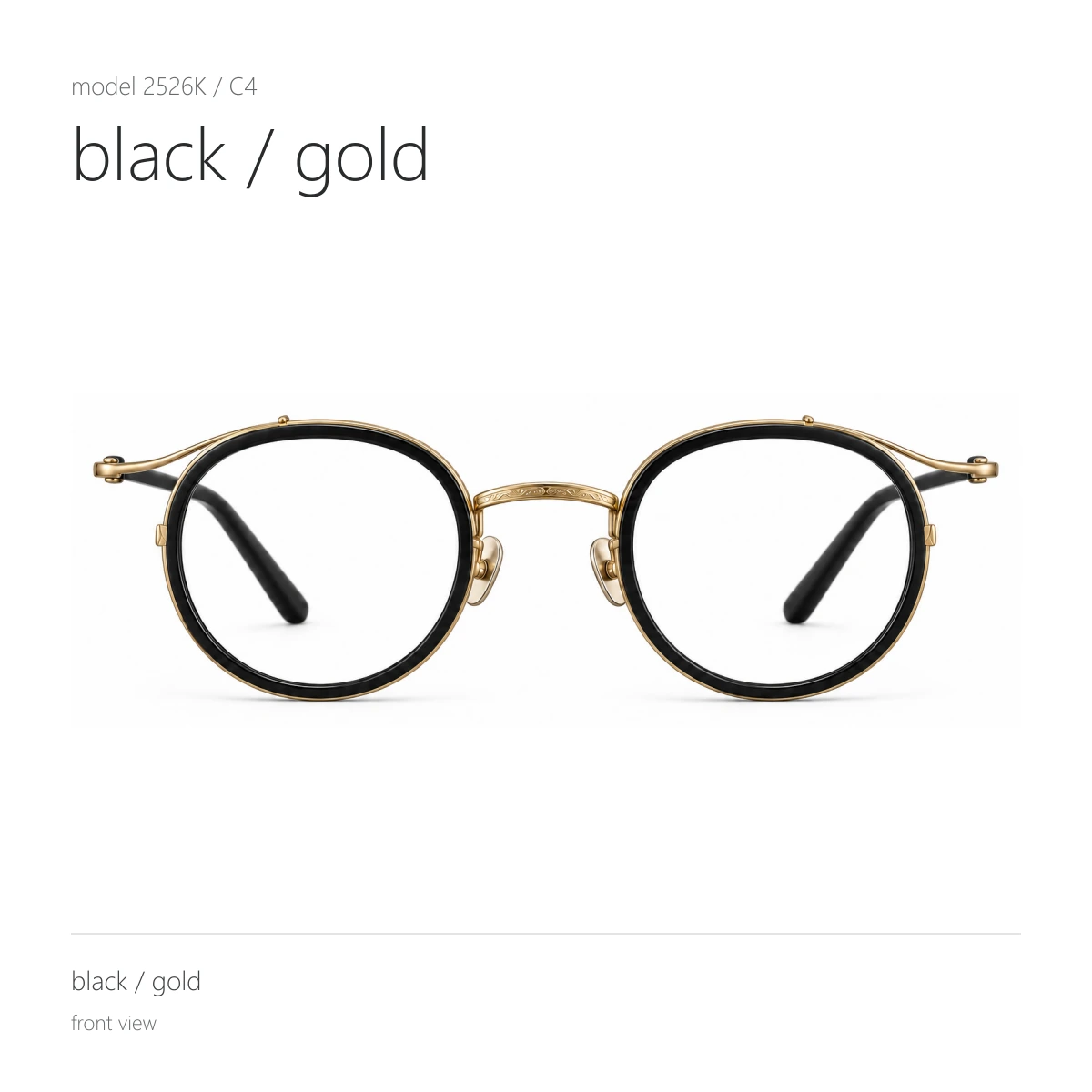 Model 2526K in black / gold, front view