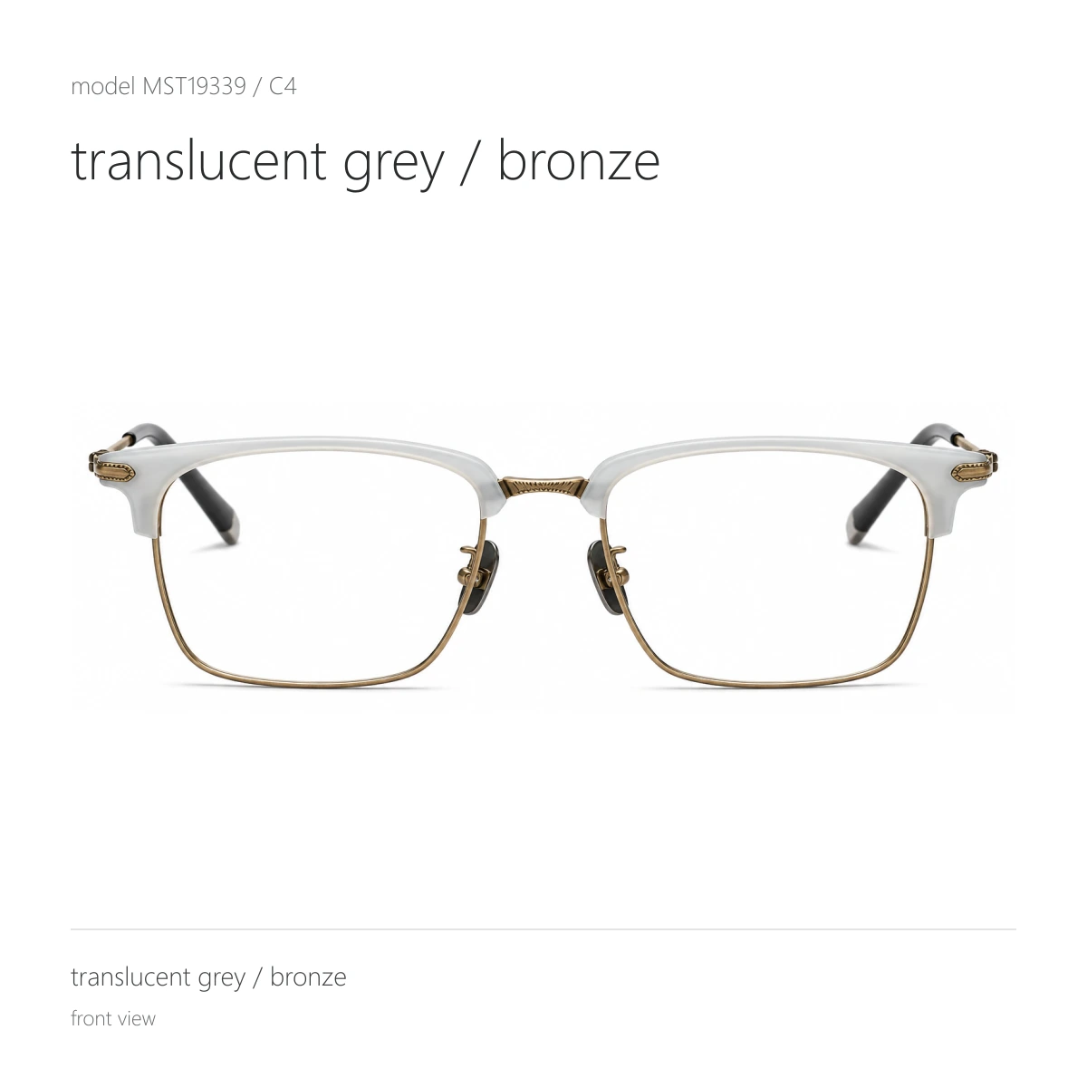 Model MST19339 in translucent grey / bronze, front view