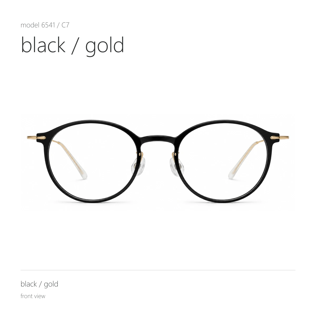Model 6541 in black / gold, front view