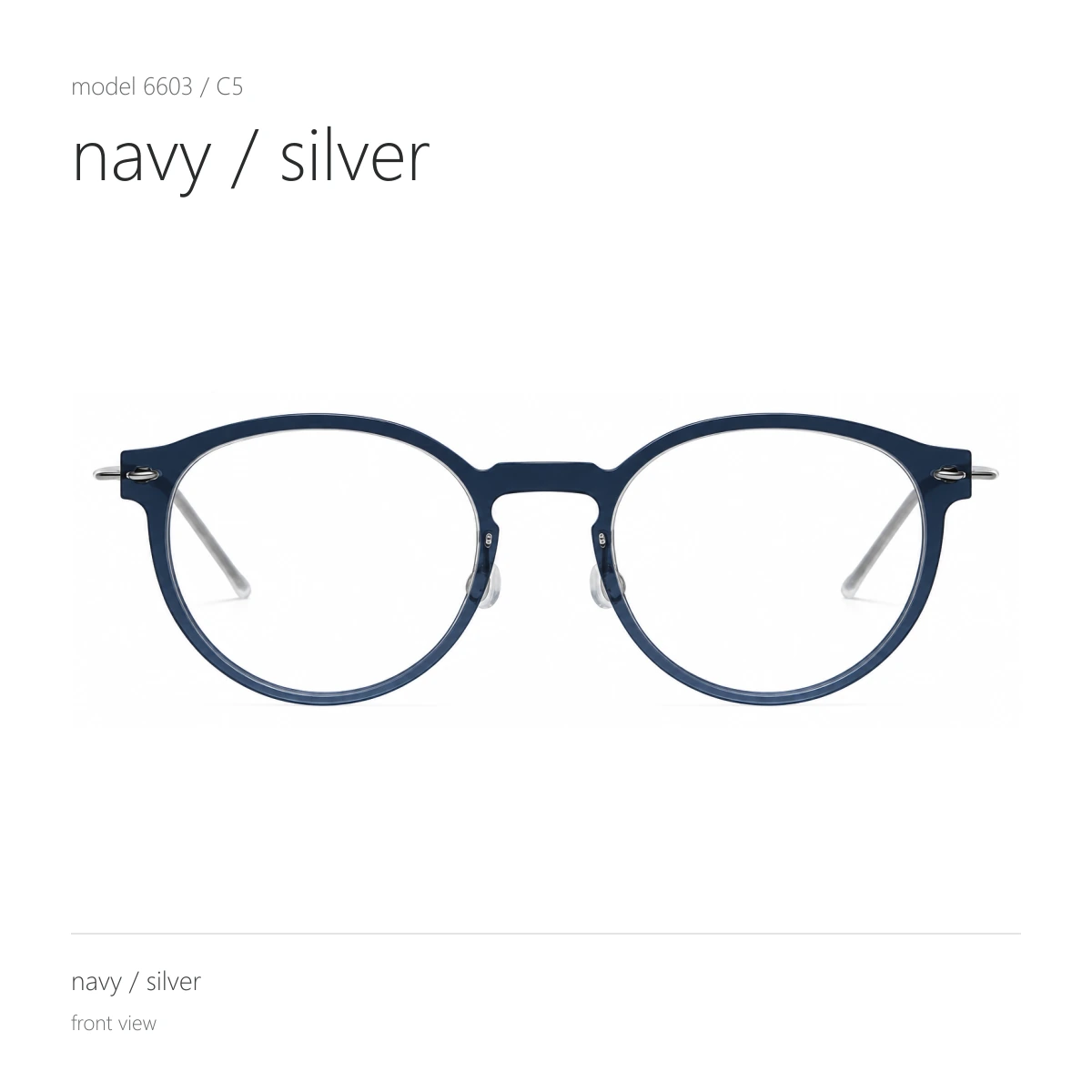 Model 6603 in navy / silver, front view