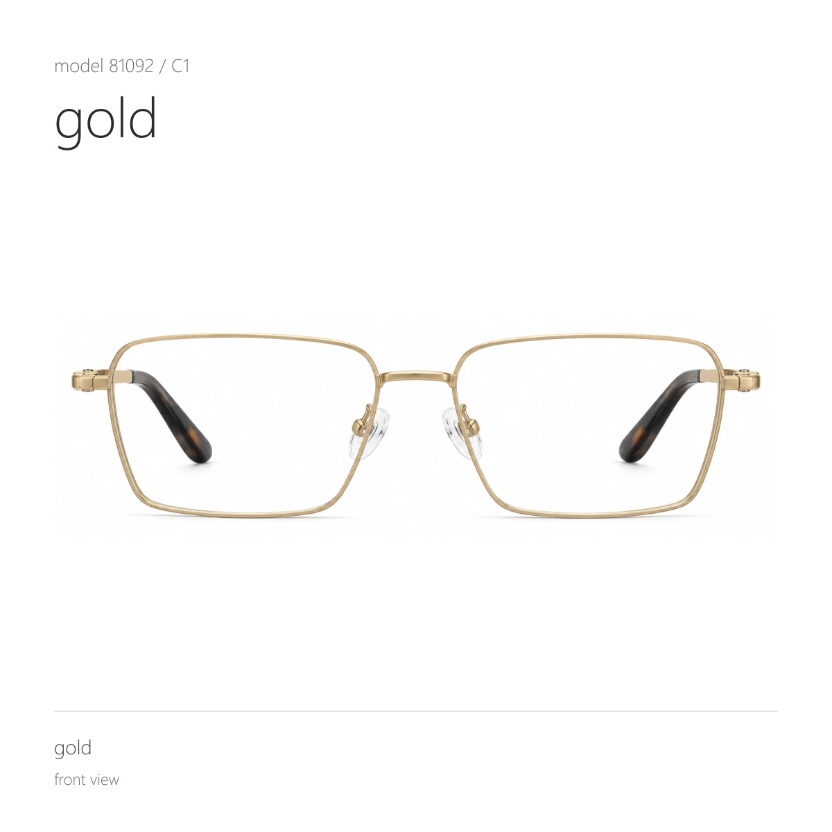 Model 81092 in gold, front view