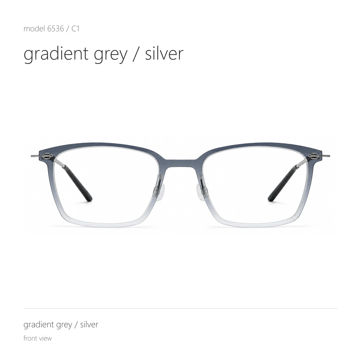 Model 6536 in gradient grey / silver, front view