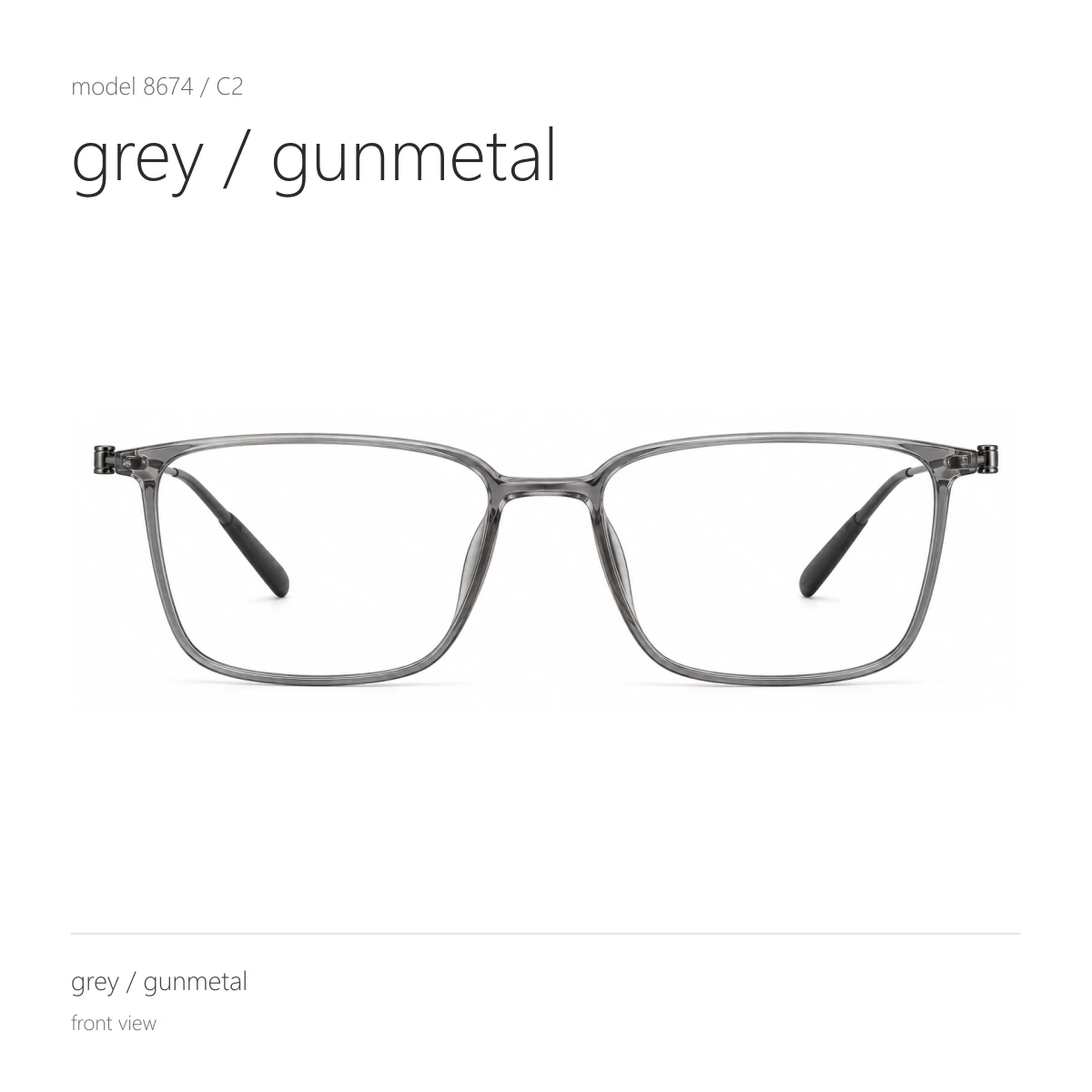 Model 8674 in grey / gunmetal, front view