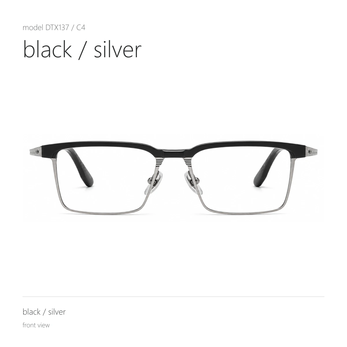 Model DTX137 in black / silver, front view