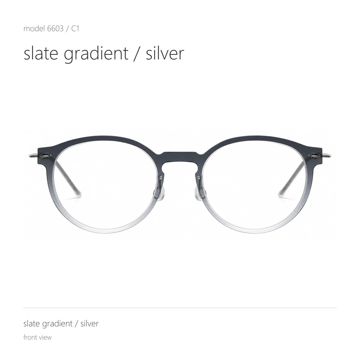 Model 6603 in slate gradient / silver, front view
