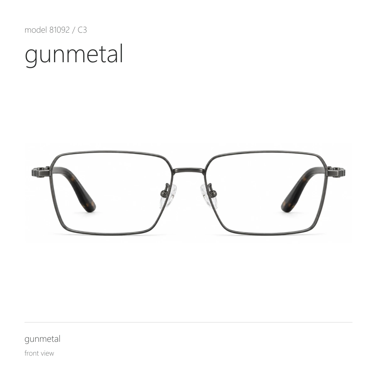 Model 81092 in gunmetal, front view