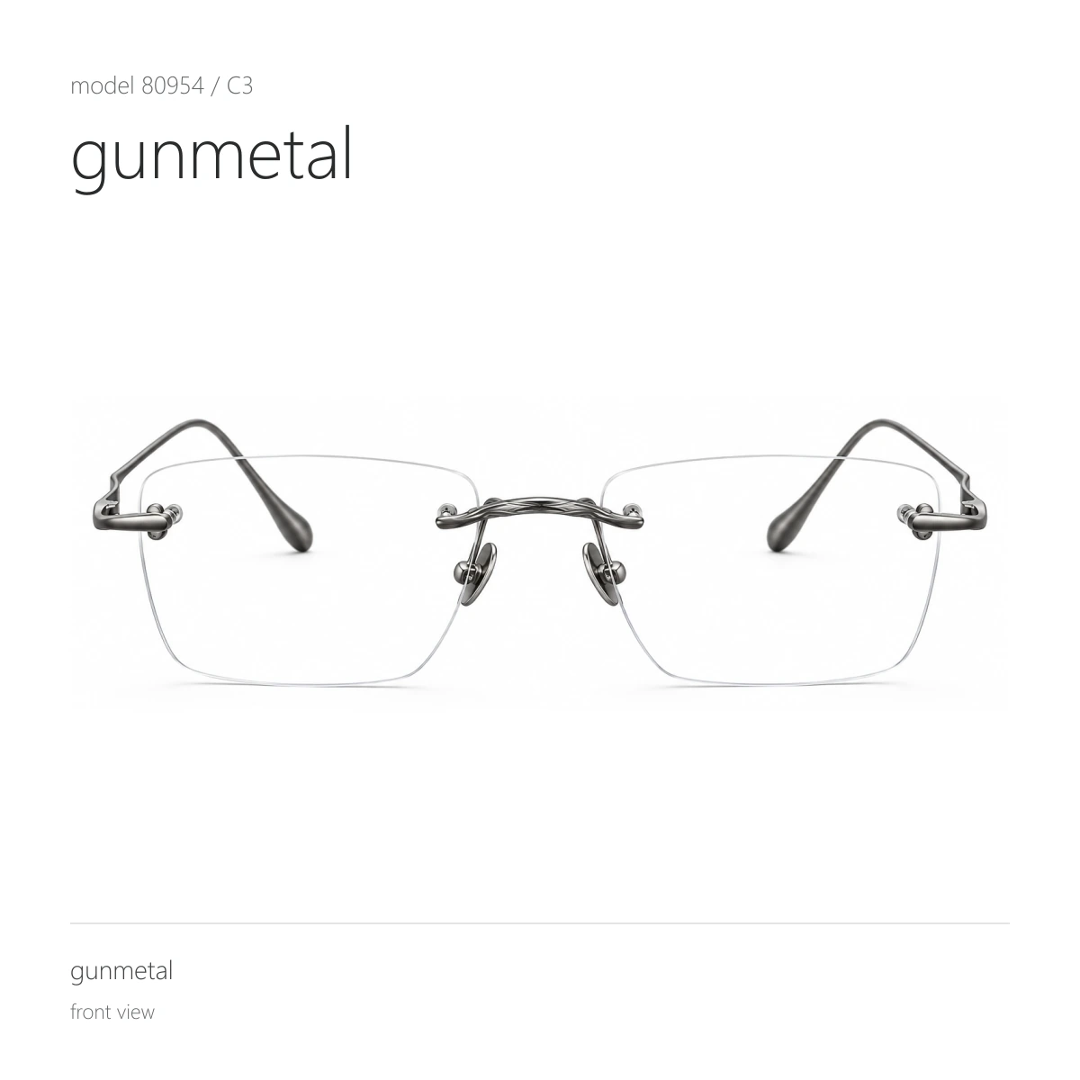 Model 80954 in gunmetal, front view