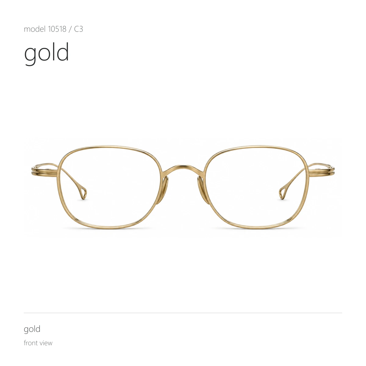 Model 10518 in gold, front view