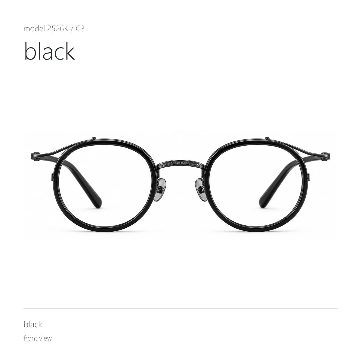 Model 2526K in black, front view