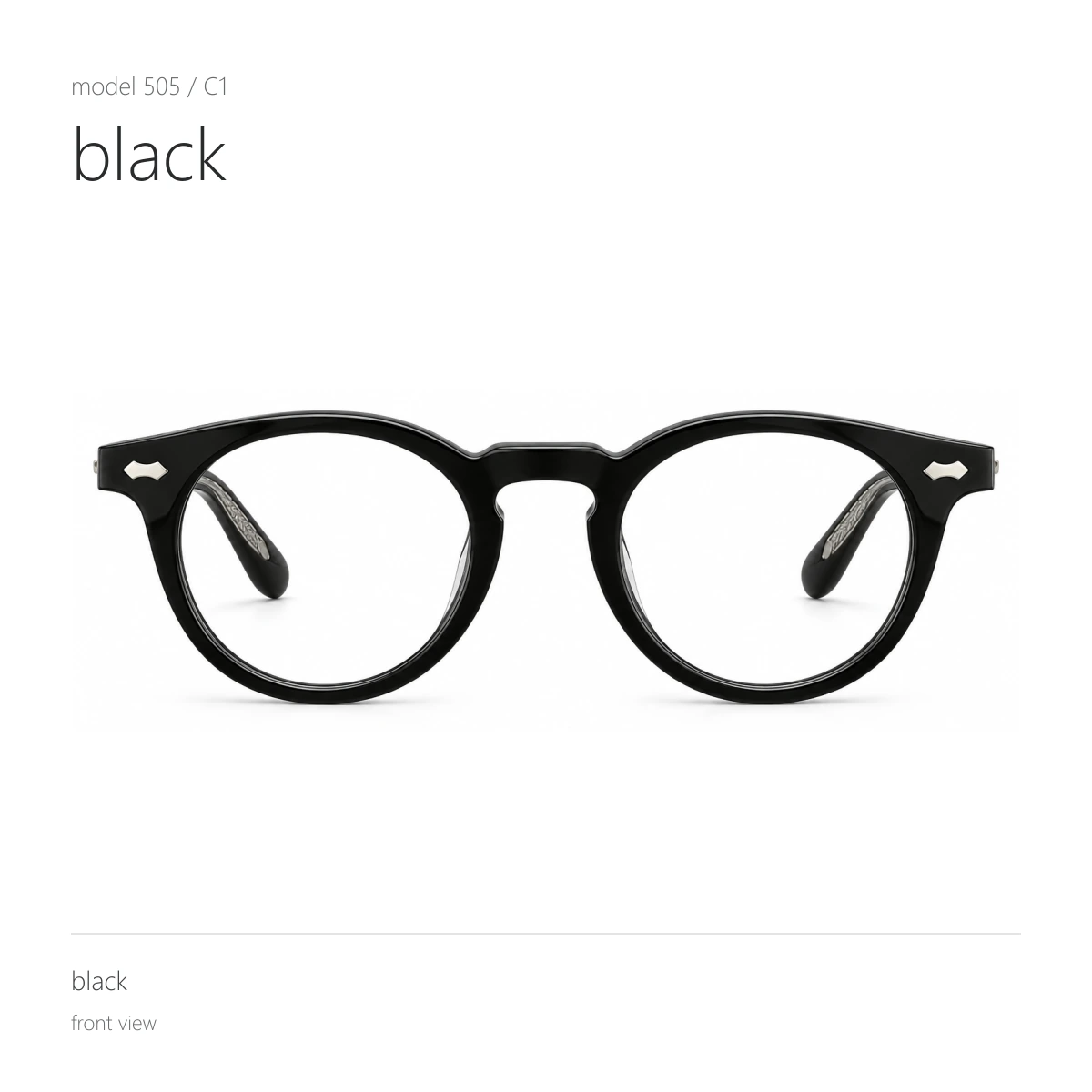 Model 505 in black, front view