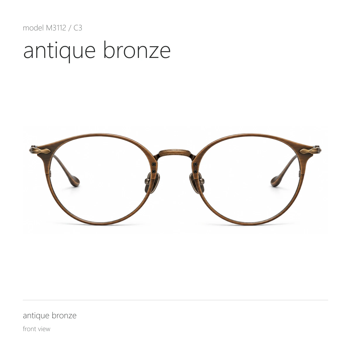 Model M3112 in antique bronze, front view