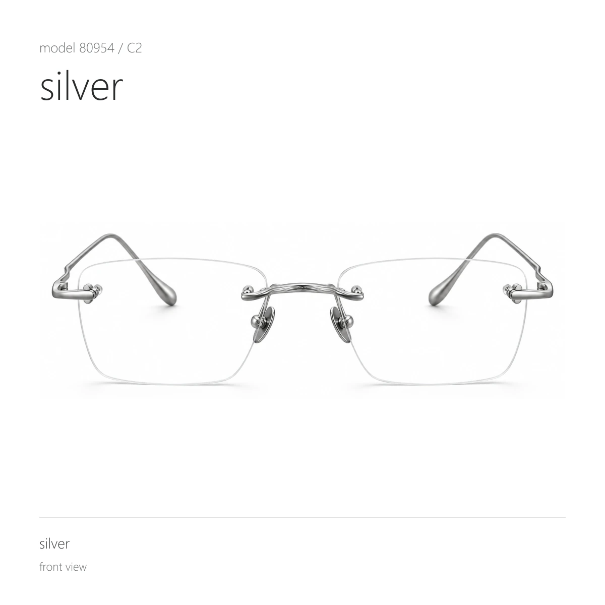 Model 80954 in silver, front view