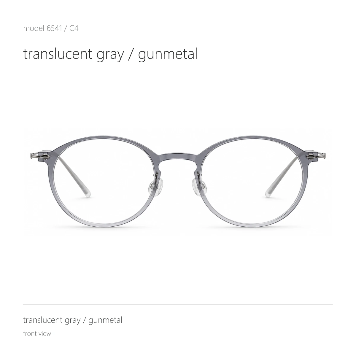 Model 6541 in translucent gray / gunmetal, front view
