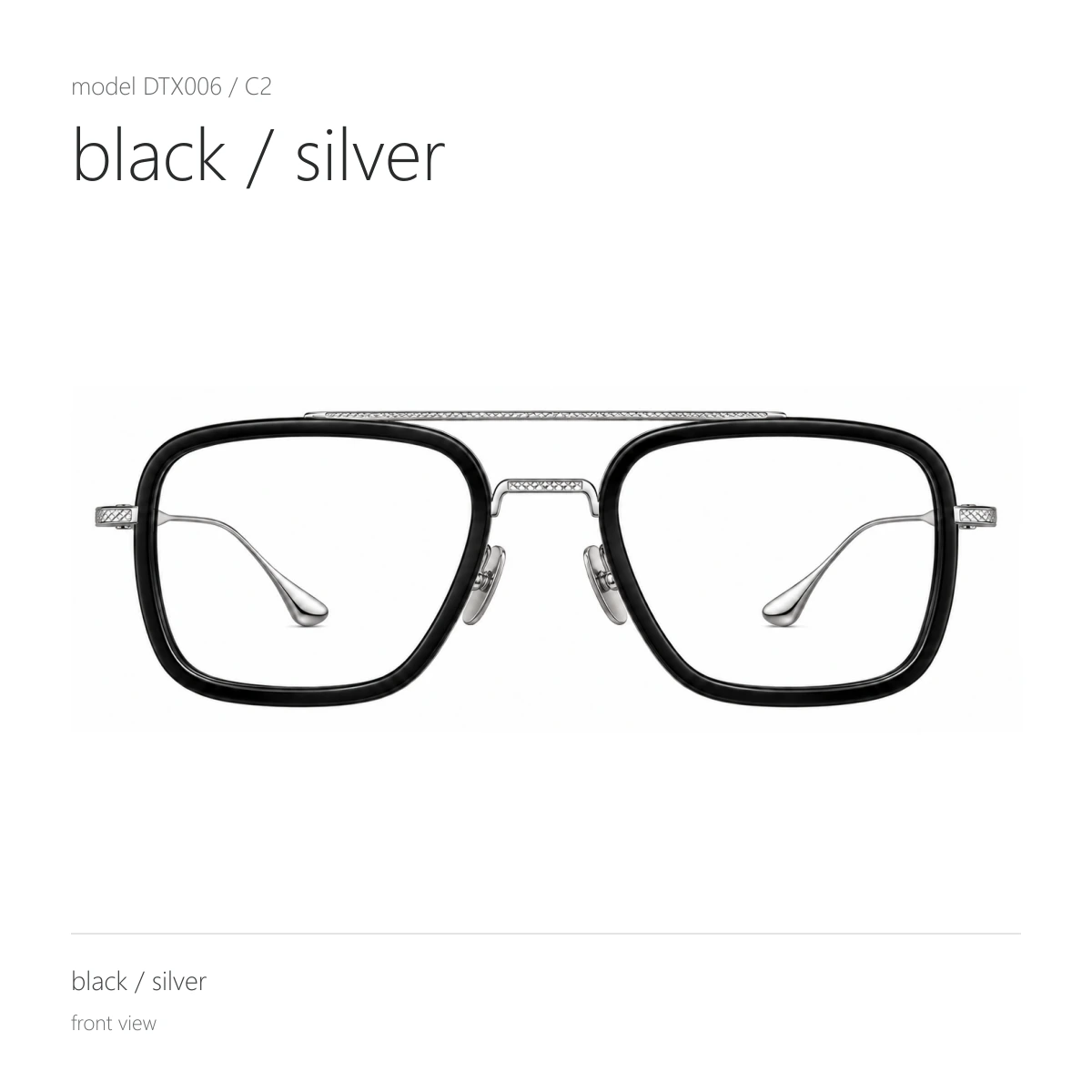 Model DTX006 in black / silver, front view