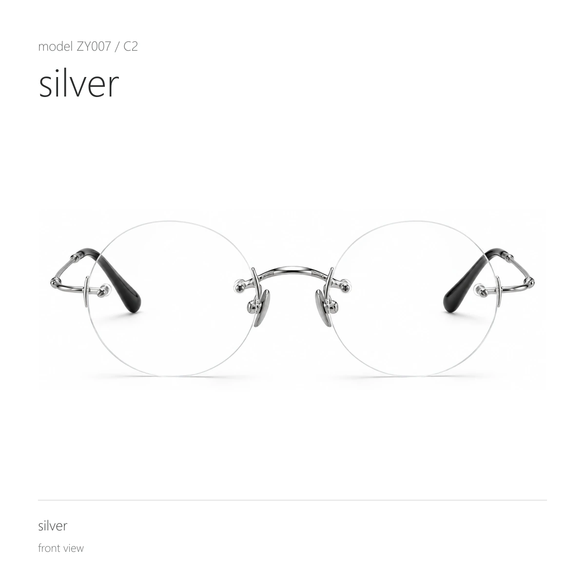 Model ZY007 in silver, front view