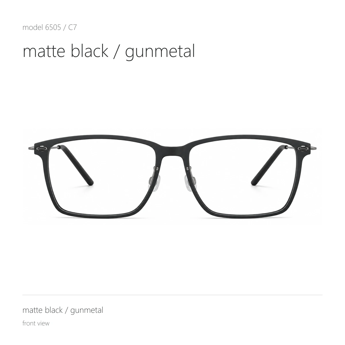 Model 6505 in matte black / gunmetal, front view