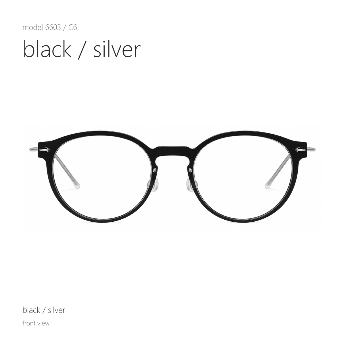 Model 6603 in black / silver, front view